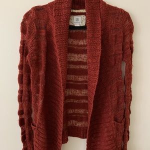 Element peak-a-boo Burnt Orange Cardigan
